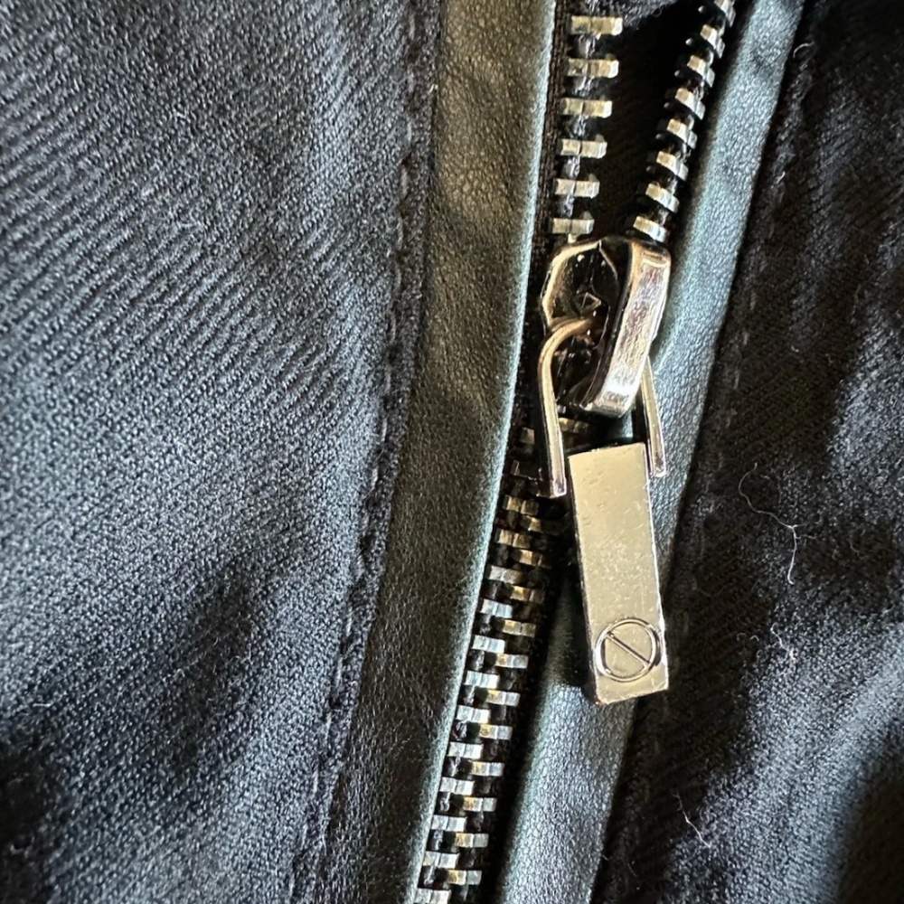 Tory Burch XL Black Zip up Drawstring bottom light Jacket utility coat Size 14 - Picture 8 of 11